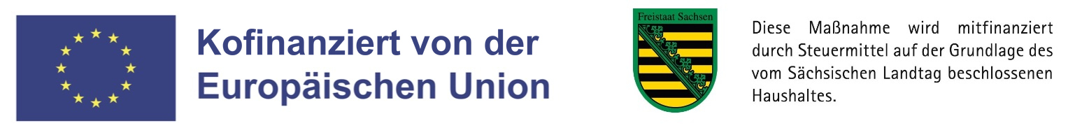 Kofinanziert von der Europäischen Union · Freistaat Sachsen
